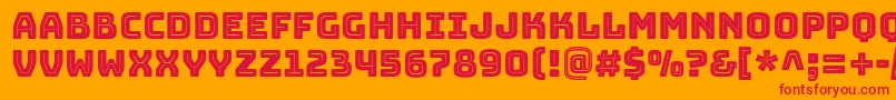 BungeeInline Font – Red Fonts on Orange Background