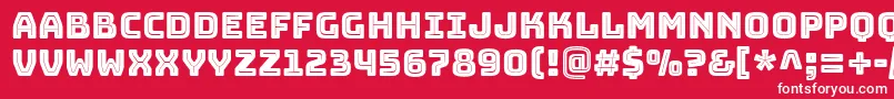 フォントBungeeInline – 赤い背景に白い文字