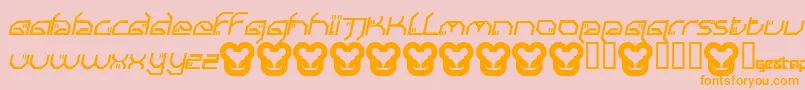 SubmitItalic Font – Orange Fonts on Pink Background