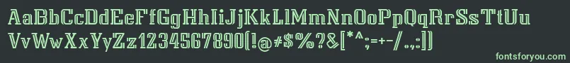 Шрифт Isarcat – зелёные шрифты на чёрном фоне