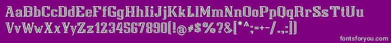 Isarcat Font – Green Fonts on Purple Background