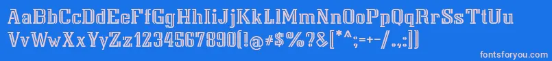 Isarcat Font – Pink Fonts on Blue Background