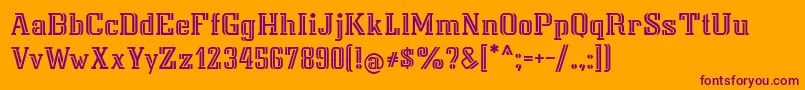 Isarcat Font – Purple Fonts on Orange Background