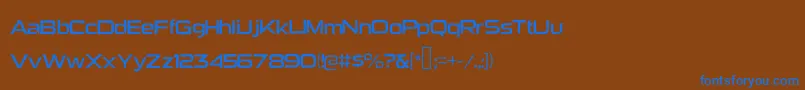 Heavybomb Font – Blue Fonts on Brown Background