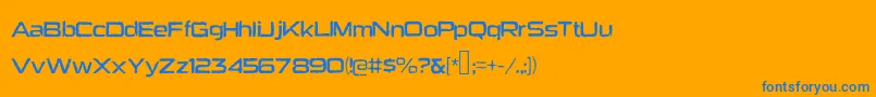 Heavybomb Font – Blue Fonts on Orange Background
