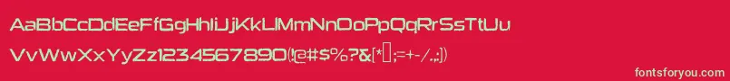 Heavybomb Font – Green Fonts on Red Background