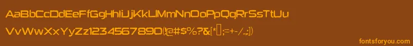 Heavybomb Font – Orange Fonts on Brown Background