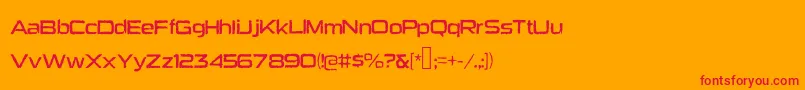 Heavybomb Font – Red Fonts on Orange Background