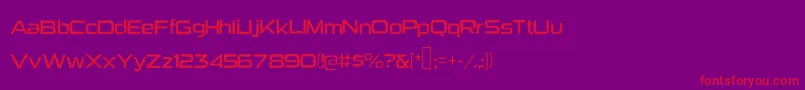 フォントHeavybomb – 紫の背景に赤い文字