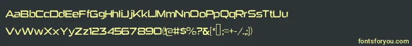 Heavybomb Font – Yellow Fonts on Black Background