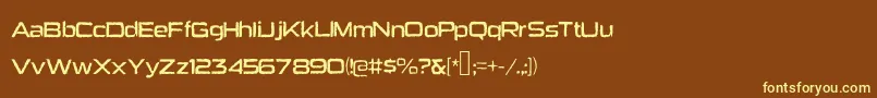 Heavybomb Font – Yellow Fonts on Brown Background