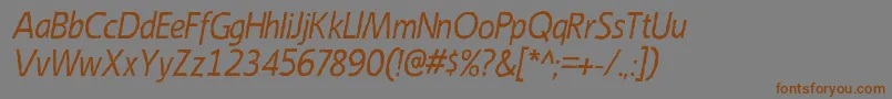EmoryItalic Font – Brown Fonts on Gray Background