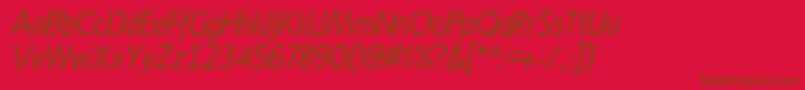 EmoryItalic Font – Brown Fonts on Red Background