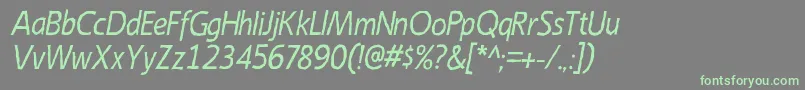 EmoryItalic Font – Green Fonts on Gray Background