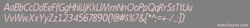 Saiba mais sobre a fonte EmoryItalic Fonte EmoryItalic – fontes rosa em um fundo cinza