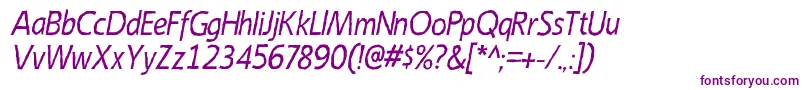 Fonte EmoryItalic – fontes roxas