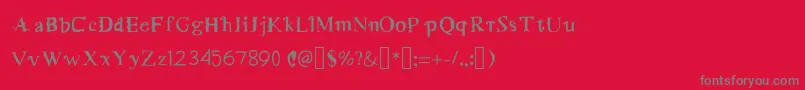 MerryMurniScript1Medium Font – Gray Fonts on Red Background