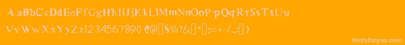 Шрифт MerryMurniScript1Medium – розовые шрифты на оранжевом фоне