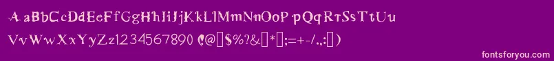 fuente MerryMurniScript1Medium – Fuentes Rosadas Sobre Fondo Morado