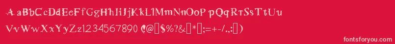 Шрифт MerryMurniScript1Medium – розовые шрифты на красном фоне