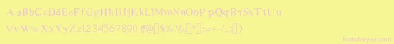 Шрифт MerryMurniScript1Medium – розовые шрифты на жёлтом фоне