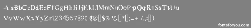 フォントMerryMurniScript1Medium – 灰色の背景に白い文字