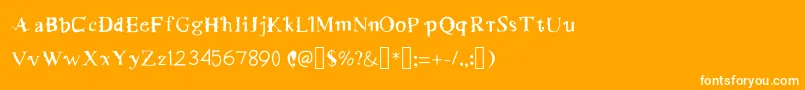 MerryMurniScript1Medium Font – White Fonts on Orange Background