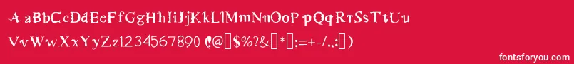 MerryMurniScript1Medium Font – White Fonts on Red Background