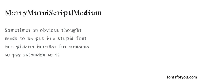 Review of the MerryMurniScript1Medium Font