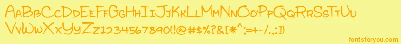 fuente SophomoreYearbook – Fuentes Naranjas Sobre Fondo Amarillo