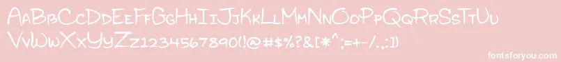 SophomoreYearbook Font – White Fonts on Pink Background