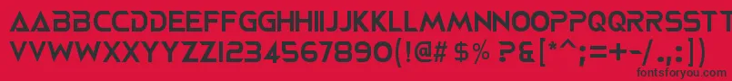 Neoterique Font – Black Fonts on Red Background