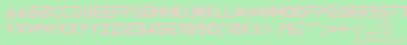 Neoterique Font – Pink Fonts on Green Background