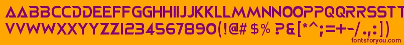 Neoterique Font – Purple Fonts on Orange Background