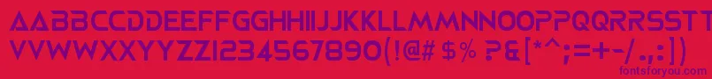 Neoterique Font – Purple Fonts on Red Background