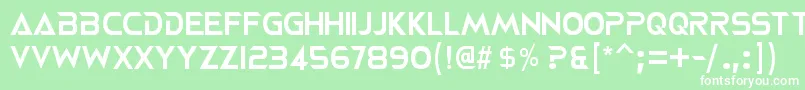 Neoterique Font – White Fonts on Green Background