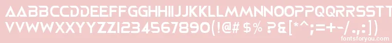 Neoterique Font – White Fonts on Pink Background