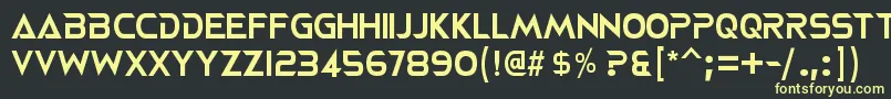フォントNeoterique – 黒い背景に黄色の文字