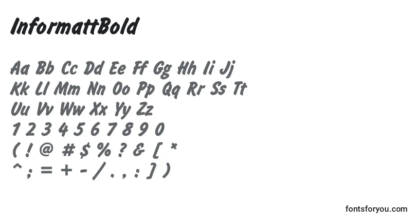 Police InformattBold - Alphabet, Chiffres, Caractères Spéciaux