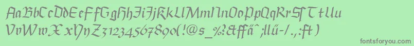 BuckinghamfrakturLtDfr Font – Gray Fonts on Green Background