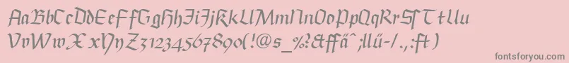 BuckinghamfrakturLtDfr Font – Gray Fonts on Pink Background