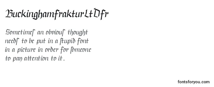 Review of the BuckinghamfrakturLtDfr Font