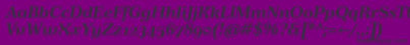 TusarosfBolditalic Font – Black Fonts on Purple Background