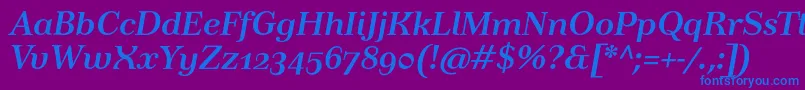 TusarosfBolditalic Font – Blue Fonts on Purple Background