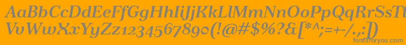 フォントTusarosfBolditalic – オレンジの背景に灰色の文字