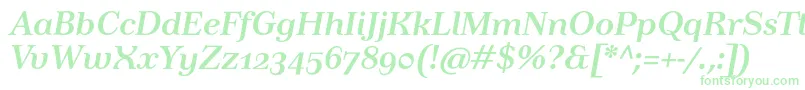 TusarosfBolditalic Font – Green Fonts on White Background