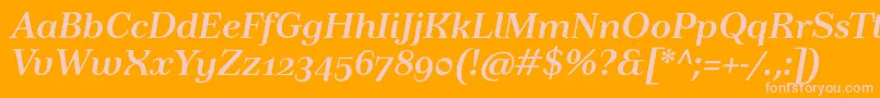 Lisätietoja TusarosfBolditalic-fontista TusarosfBolditalic-fontti – vaaleanpunaiset fontit oranssilla taustalla