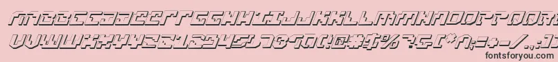 Xenophobia3DItalic Font – Black Fonts on Pink Background