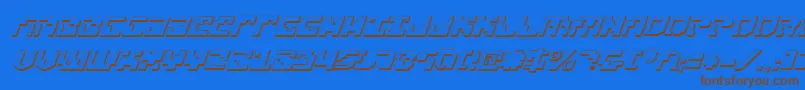 Шрифт Xenophobia3DItalic – коричневые шрифты на синем фоне