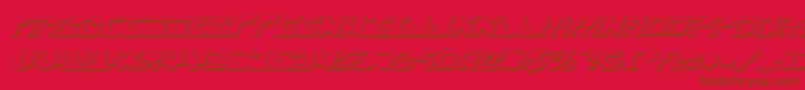 Шрифт Xenophobia3DItalic – коричневые шрифты на красном фоне